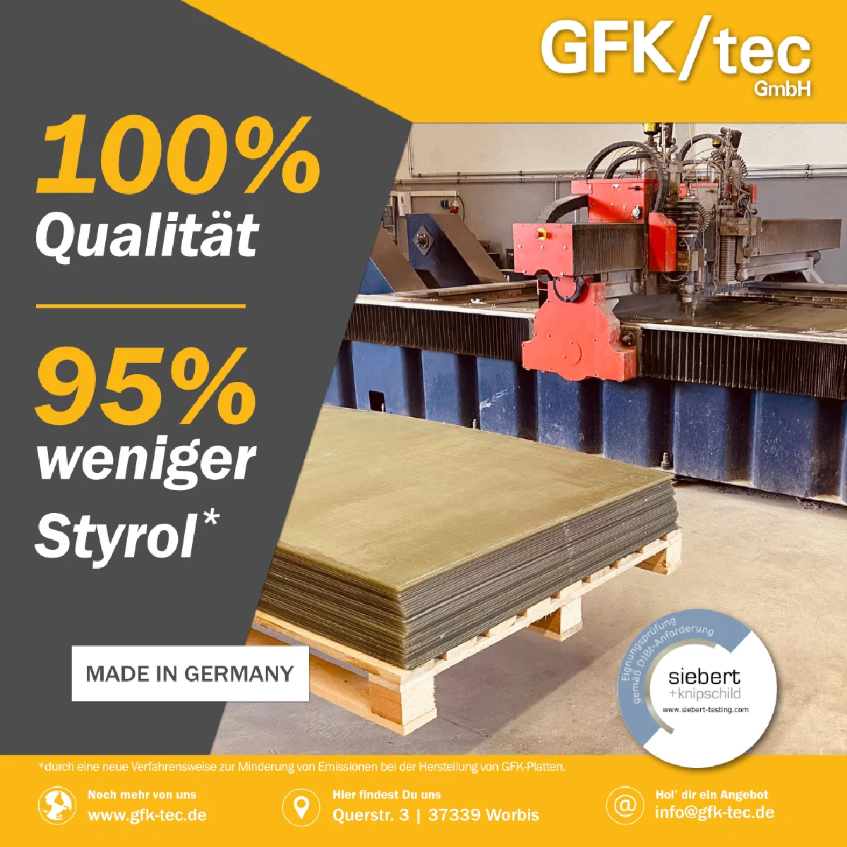 GFK-Platten ISO-NPG / VE mit Abreissgewebe